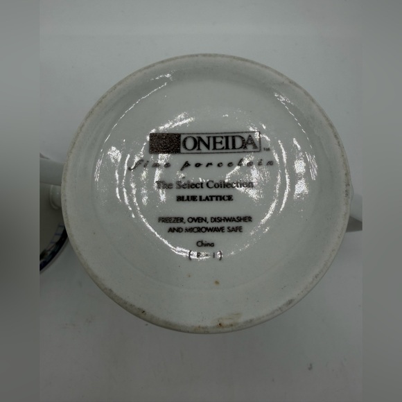 Set Of Two Oneida Blue Lattice Mug 1215336 Floral Cottage - Picture 8 of 9